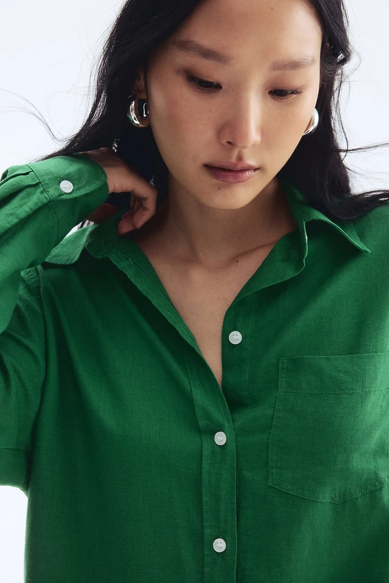 Linen-blend Shirt