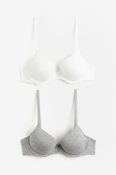 2-pack Padded Cotton T-shirt Bras