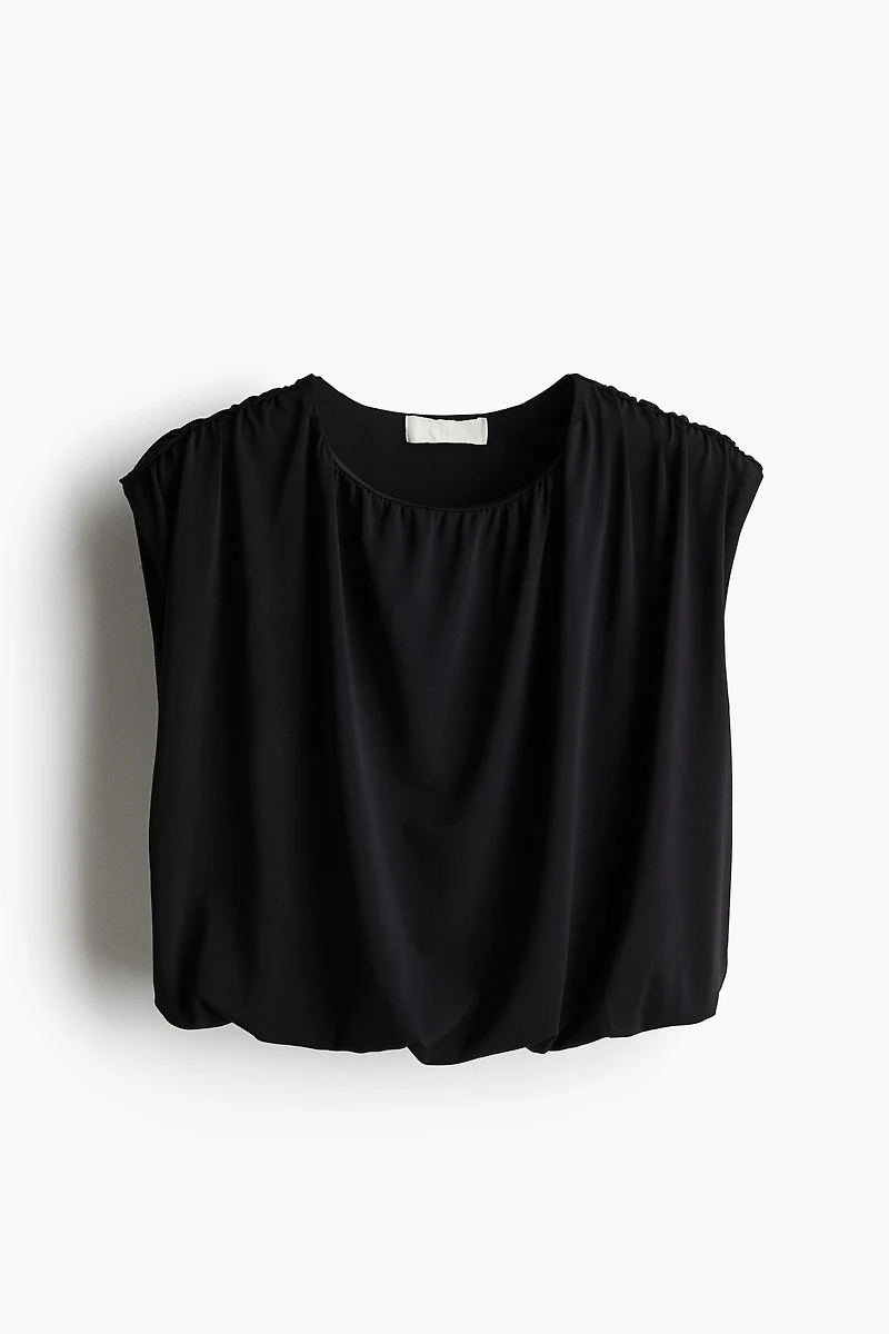 Draped cropped top