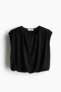 Draped cropped top