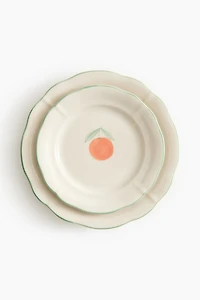 Hand-Painted Stoneware Appetizer Plate
