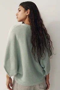 Batwing-Sleeved Knit Top