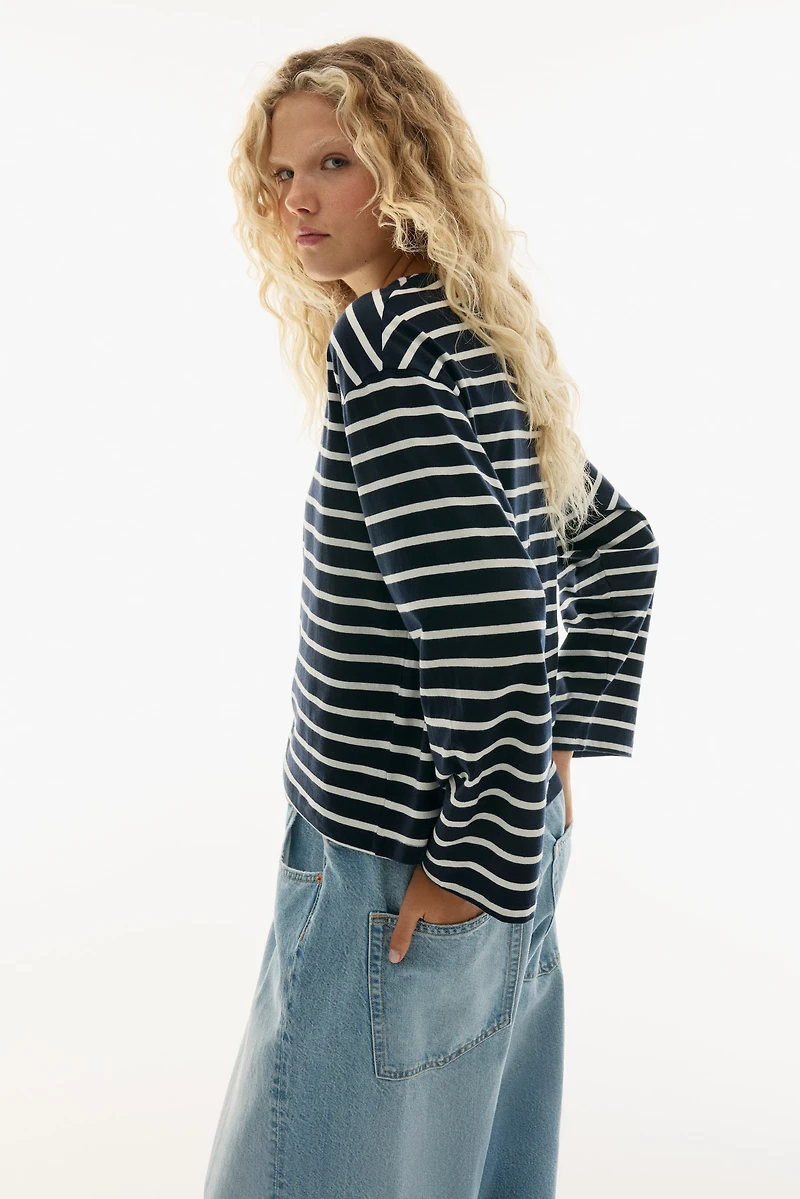 Long-Sleeved Cotton Top