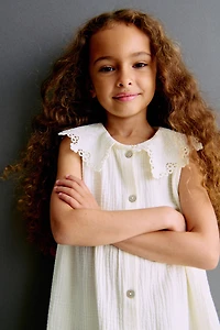 Muslin Dress with Collar