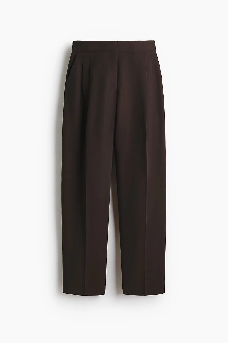 Barrel-Leg Twill Pants
