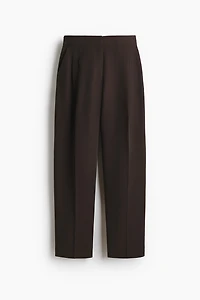 Barrel-Leg Twill Pants