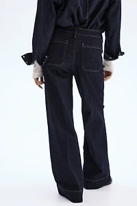 Jean ample taille haute