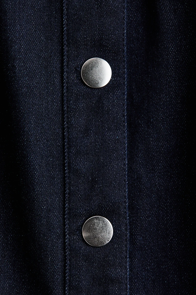 Robe à manches courtes en denim