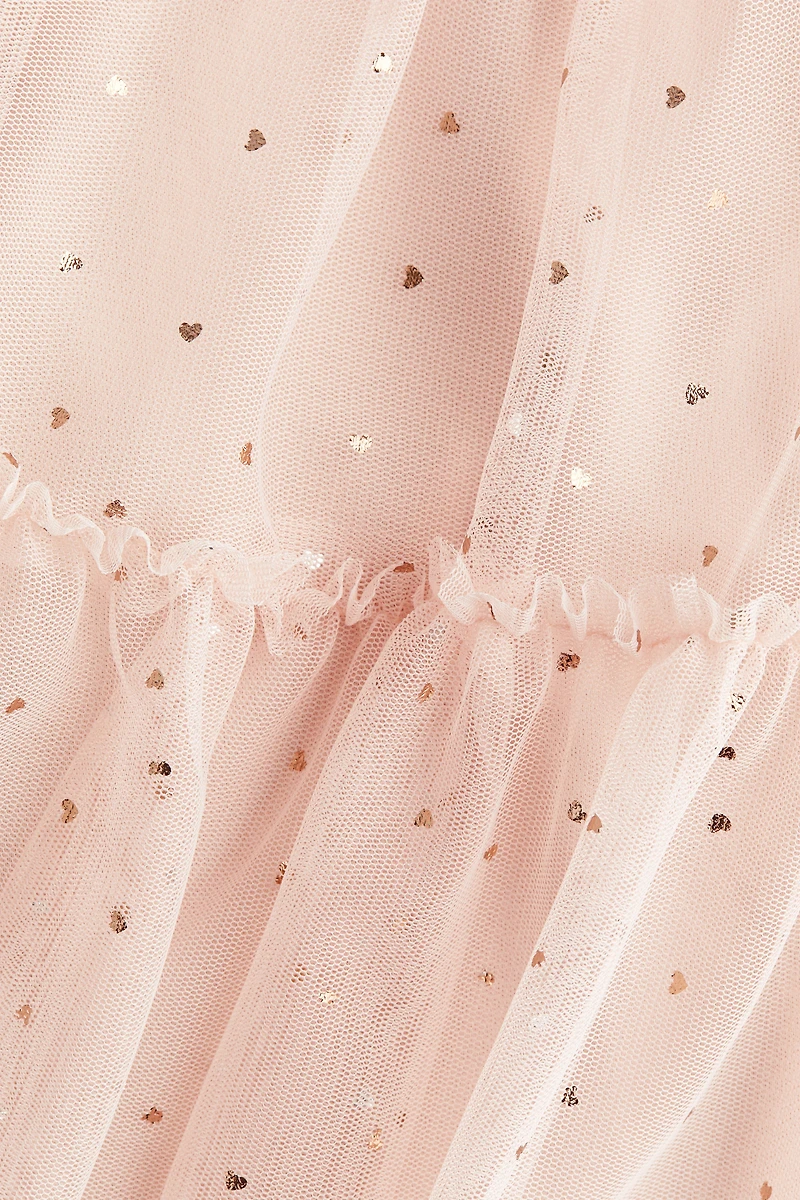 Robe en tulle imprimé par transfert