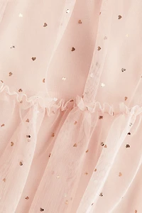 Robe en tulle imprimé par transfert