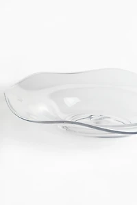 Irregular-Shaped Glass Serving Bowl