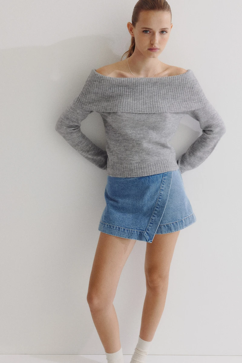 Off-the-Shoulder Sweater