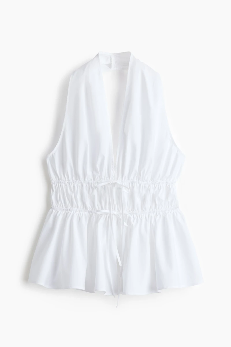 Peplum Halterneck Top