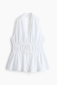 Peplum Halterneck Top