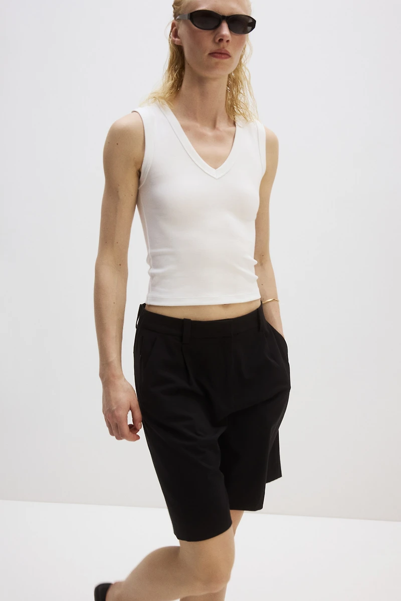 Wrinkle-Resistant Relaxed-Fit Bermuda Shorts
