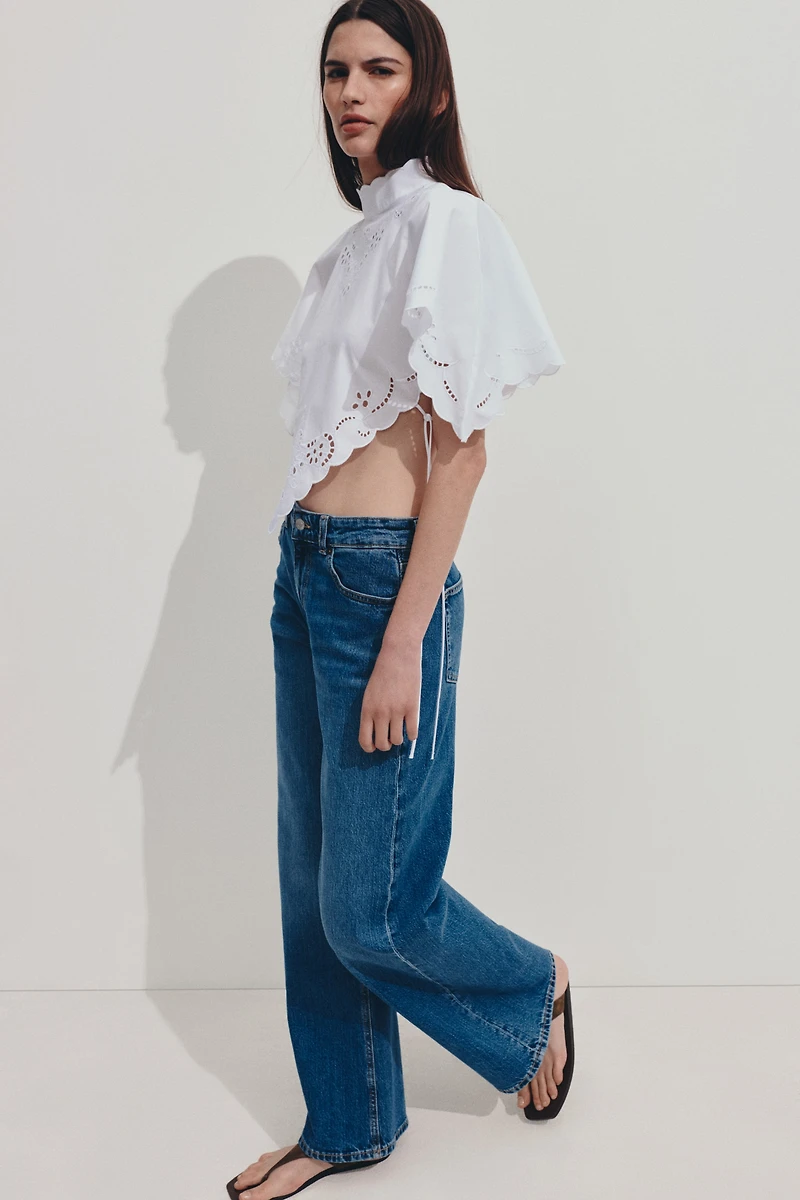 Cape Top with Eyelet Embroidery