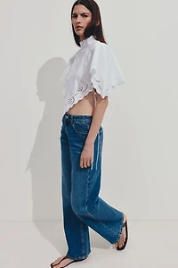 Cape Top with Eyelet Embroidery