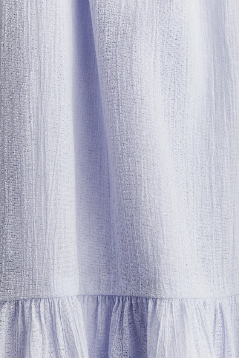 Robe en coton froissé