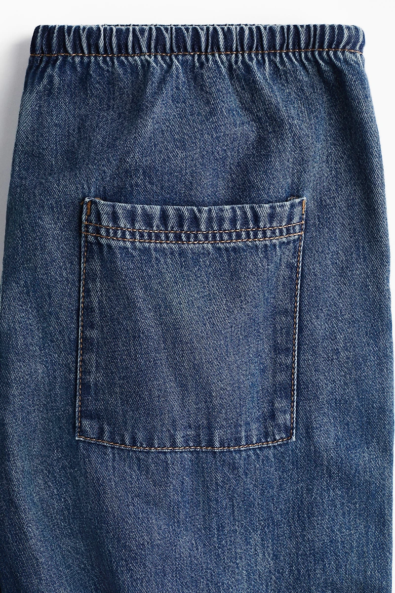Denim Drawstring Pants