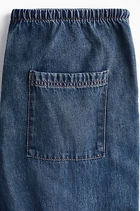 Denim Drawstring Pants