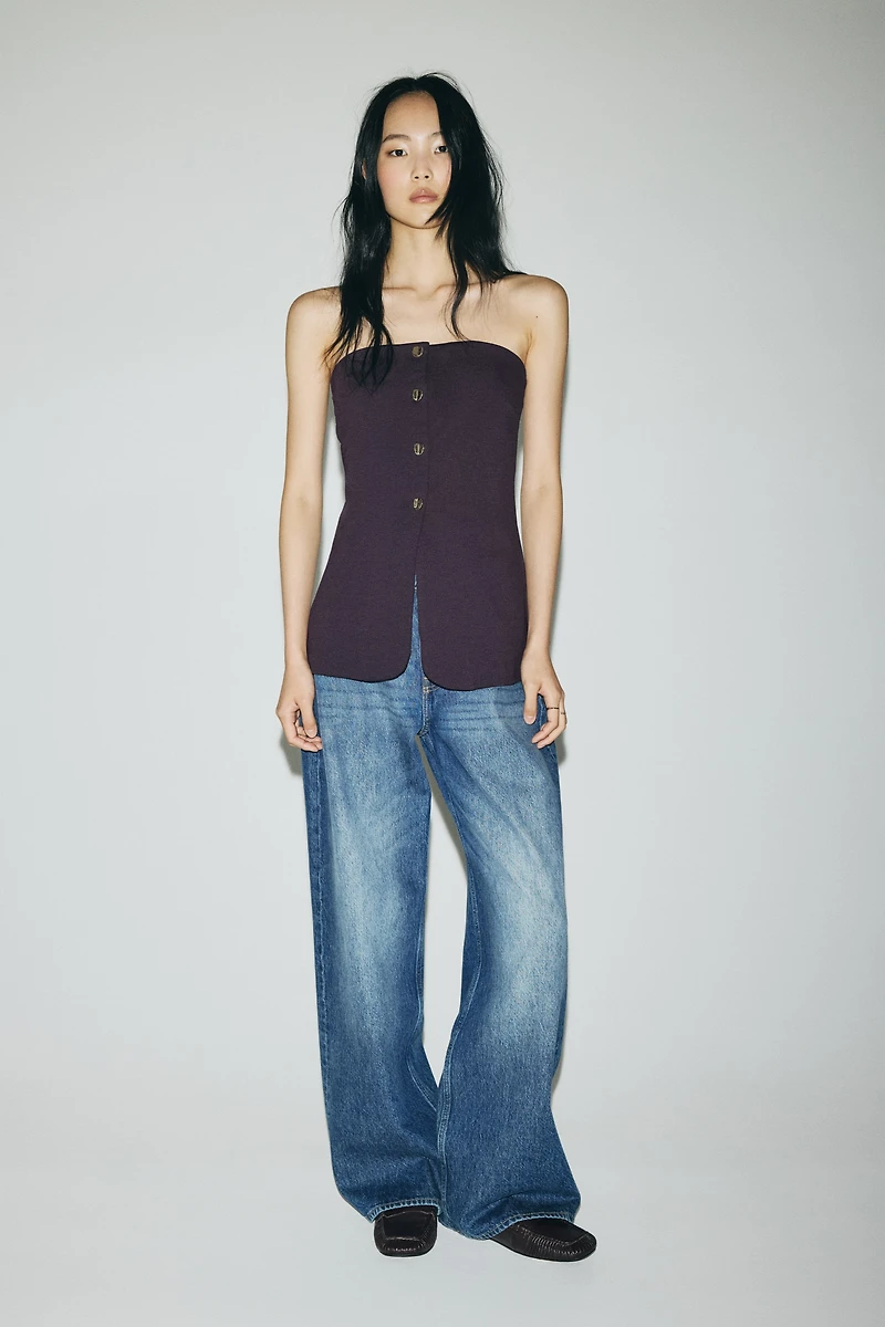 Gilet bandeau sans manches en jersey point de Rome