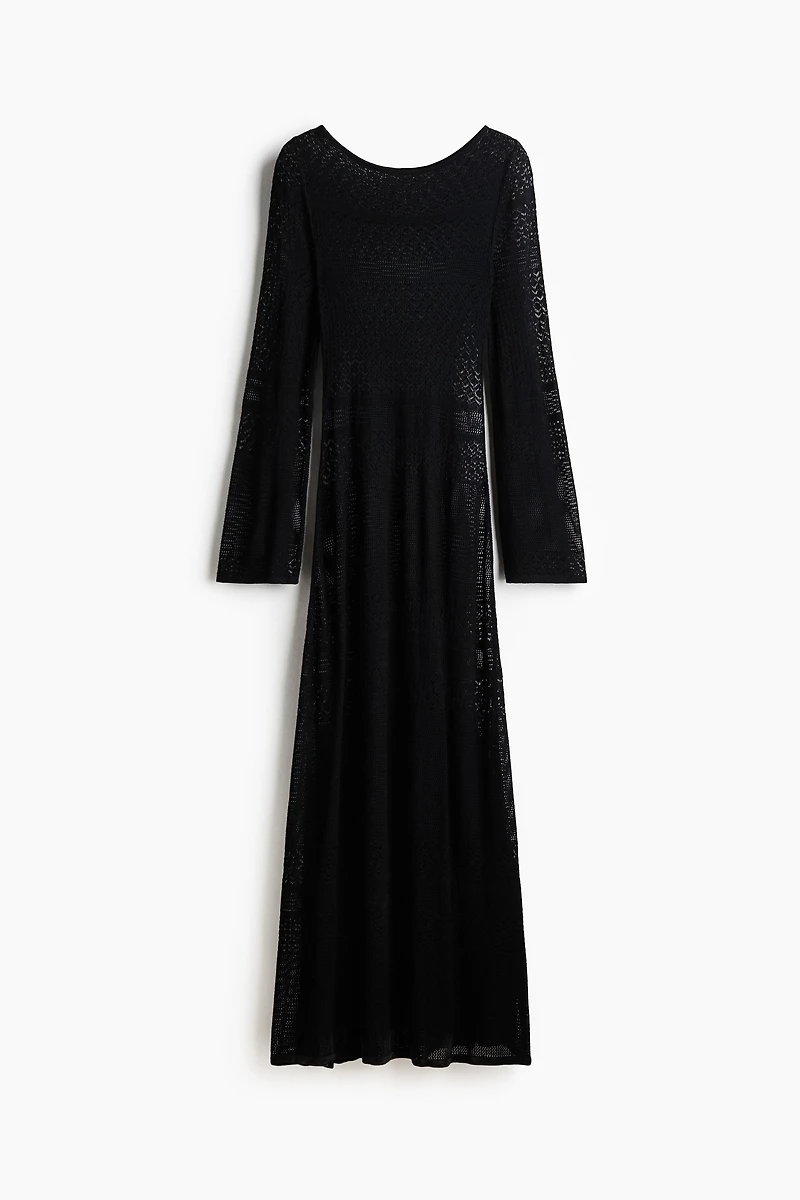 Pointelle-Knit Maxi Dress