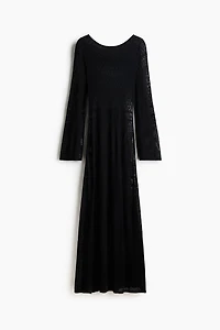 Pointelle-Knit Maxi Dress