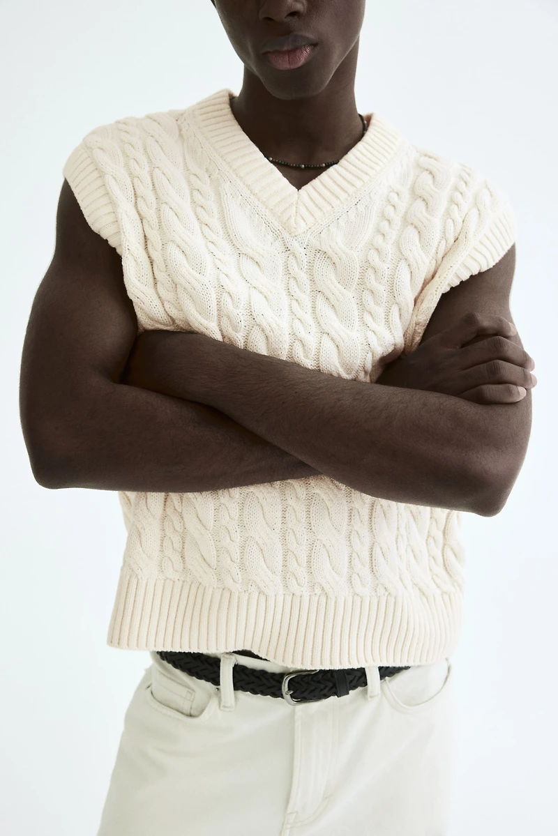 Relaxed-Fit Cotton Sweater Vest