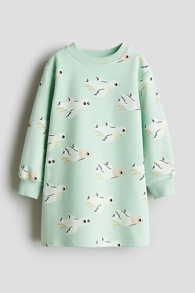 Printed Sweatshirt Dress