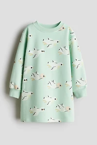 Printed Sweatshirt Dress