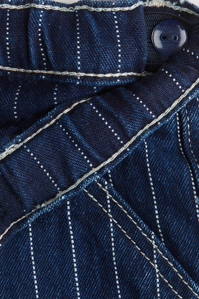 Striped Cotton Jeans