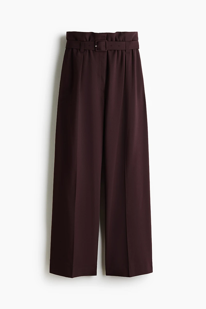 Paper-Bag Pants with Belt