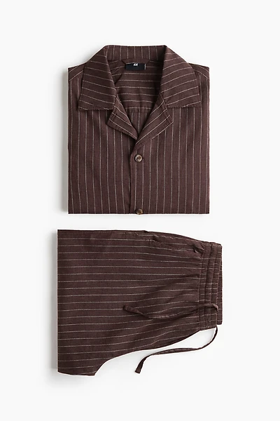 Linen-Blend Resort Shirt and Shorts Set