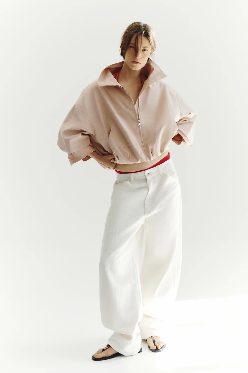 Oversized Bubble-Hem Jacket