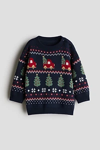 Jacquard-Knit Sweater