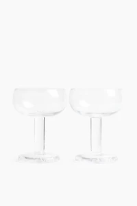 2-Pack Mouth-Blown Coupe Glasses