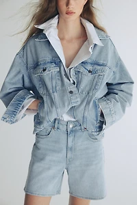 High-Waist Denim Shorts