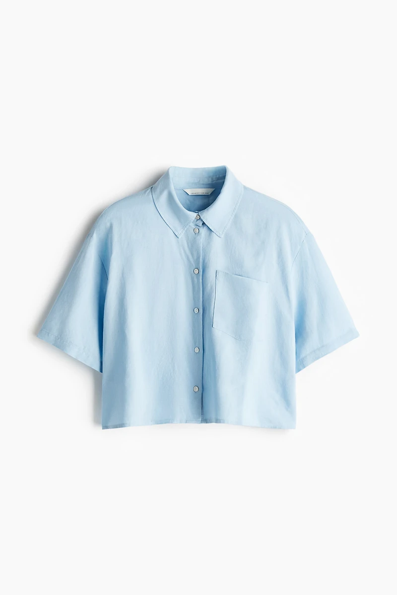 Chemise en lin mélangé
