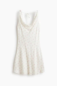 Cowl-Neck Satin Dress