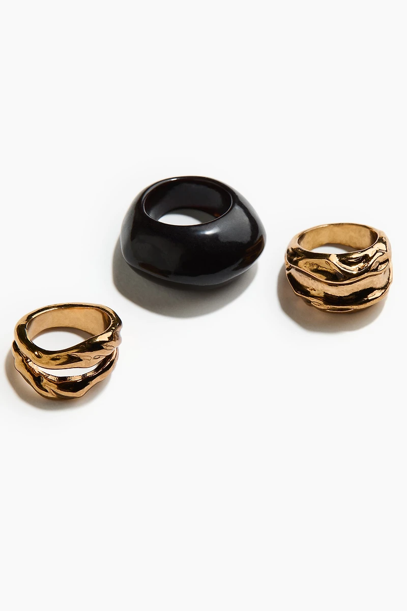 Lot de 3 bagues