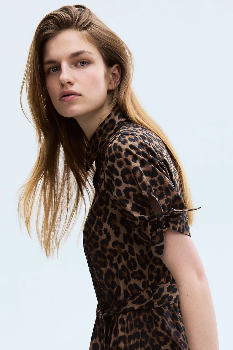 Short-Sleeved Shirt Dress