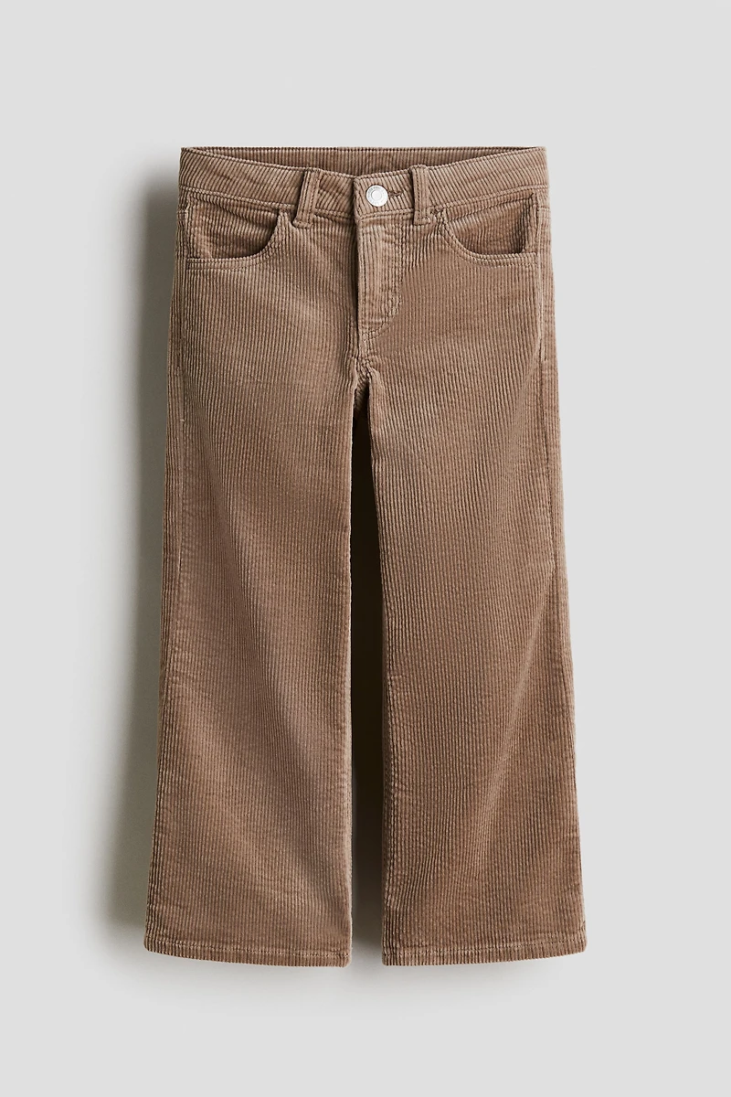 Pantalon large en velours de coton côtelé