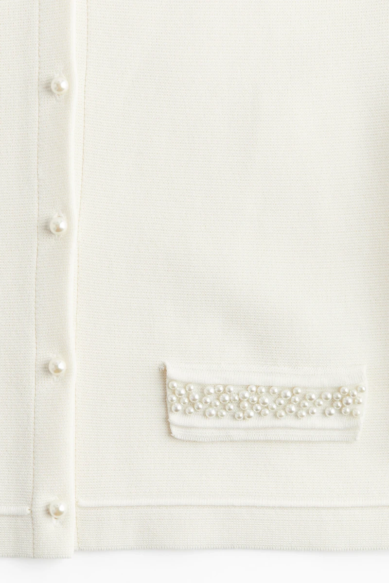 Gilet avec perles de fantaisie