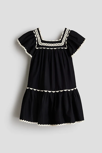 Robe étagée en coton