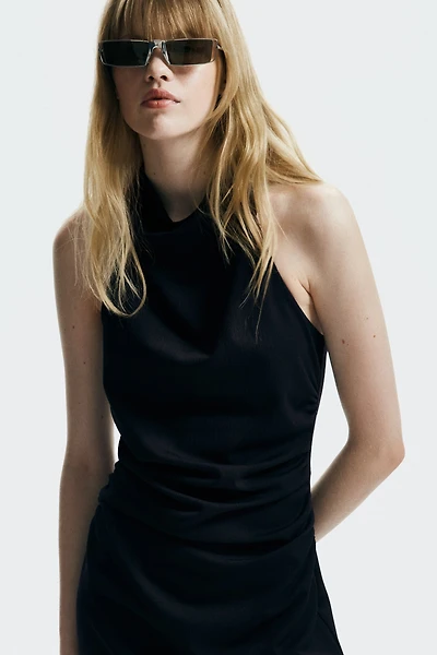 Draped Halterneck Dress