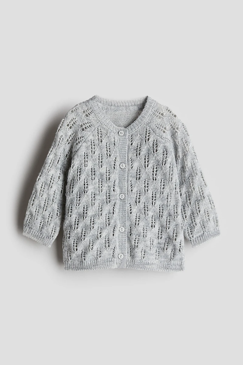 Gilet en tricot pointelle