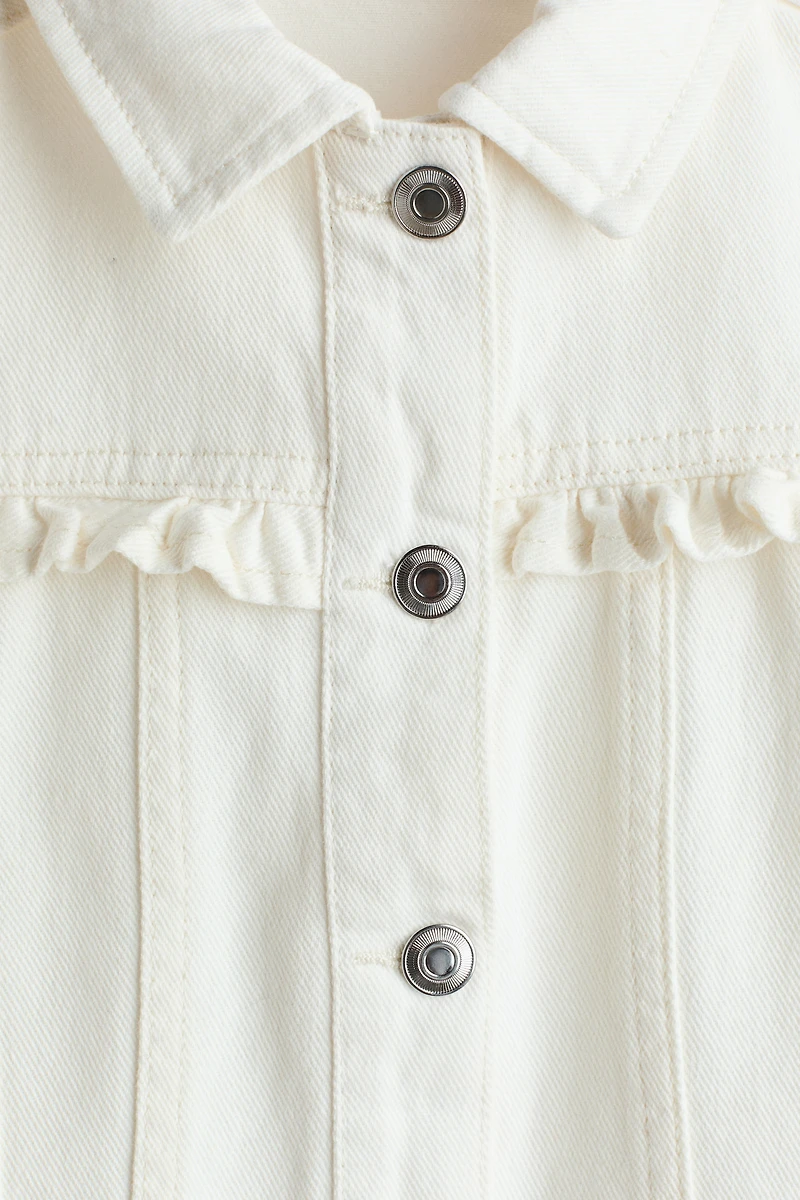 Ruffle-Trimmed Twill Jacket