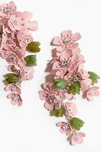 Boucles d'oreilles avec grappes fleuries
