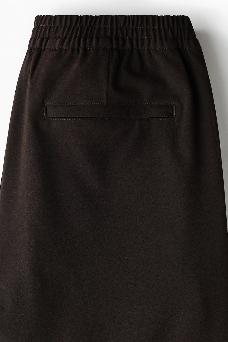Pantalon large à taille élastique quatre sens