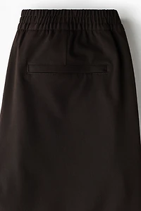 Pantalon large à taille élastique quatre sens